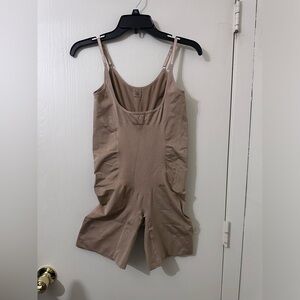 Nearly Nude Women’s Mid-Thigh Bodysuit Color Nude Size 2X